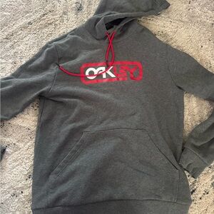 Oakley Charcoal Hoodie with Red Highlights